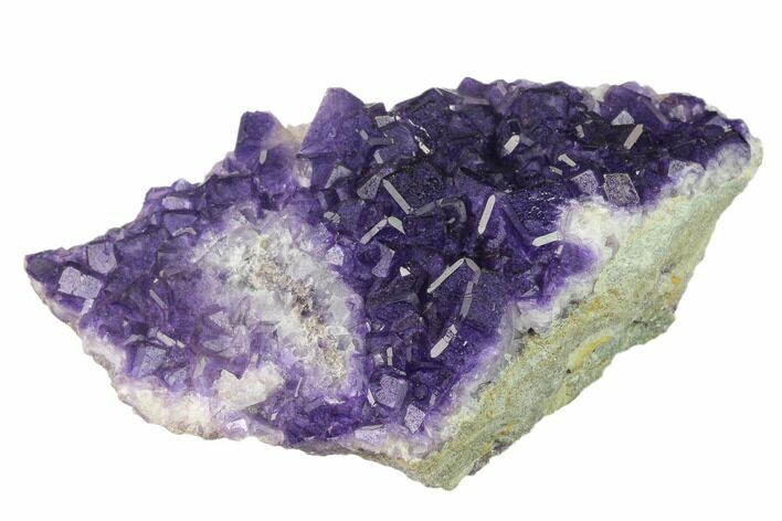 Purple Cubic Fluorite Crystal Cluster - Morocco #137157
